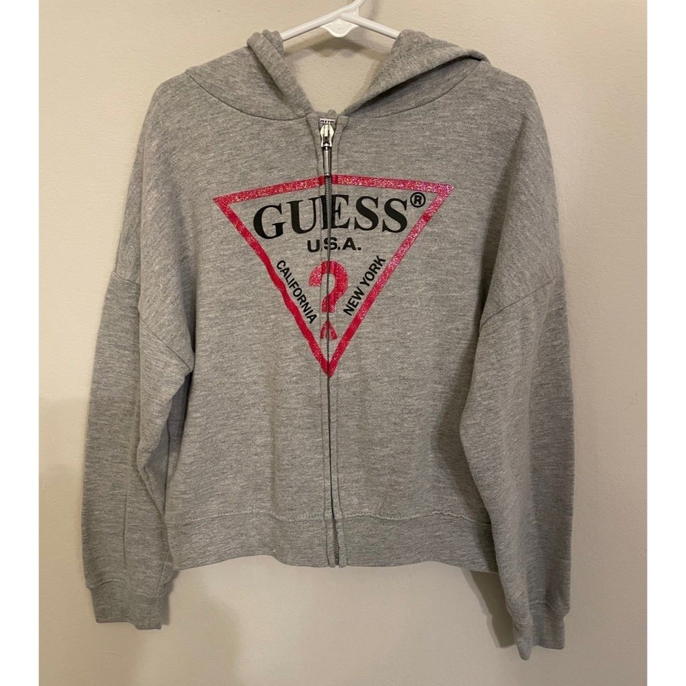 Guess Kids Girl Zipper Sweatshirt Hoodie, Size Youth Small, Size 7-8